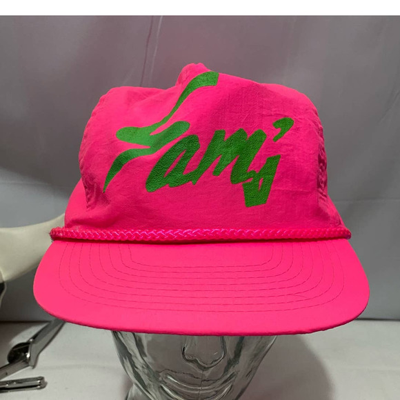 MOHR'S Vintage Pink and Green hat adjustable - Sam's - Picture 1 of 8